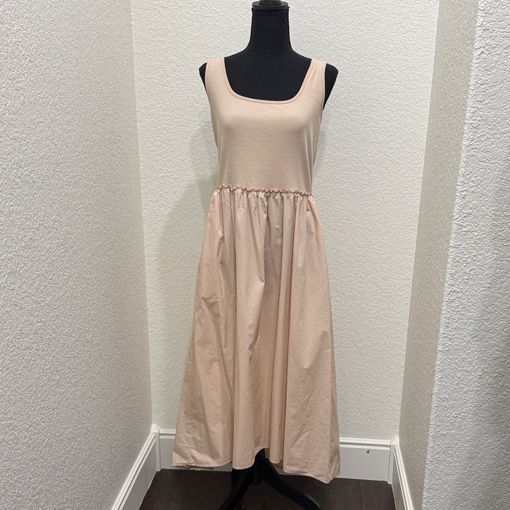 a new day Blush Sleeveless Midi Dress